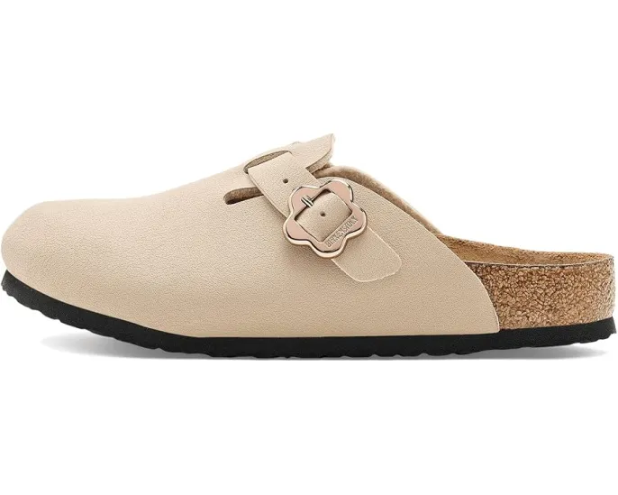 Детские сабо Birkenstock Kids Boston Flower Buckle с цветочной пряжкой и пробковой стелькой