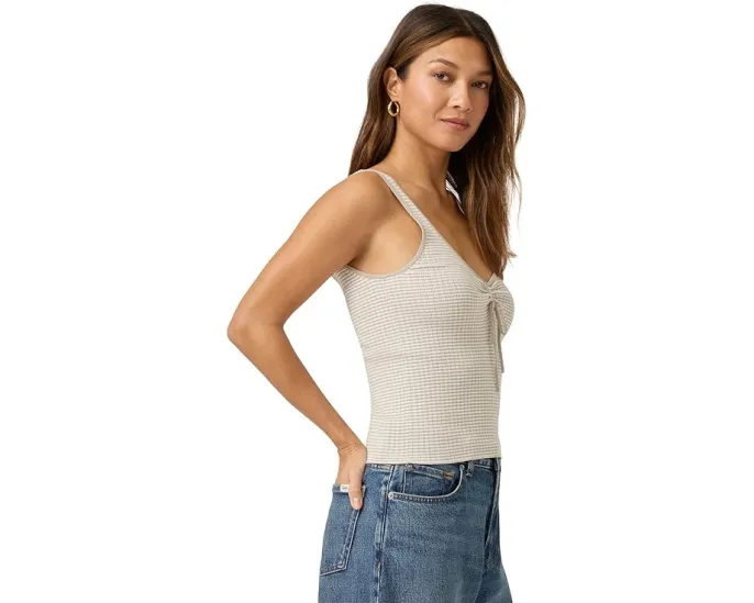 Топ-свитер Splendid Saige с шнуровкой и клетчатым принтом