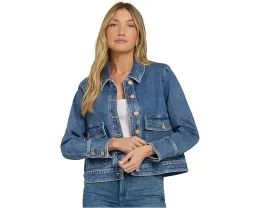Джинсовая куртка NYDJ с прямым кроем и карманами на груди