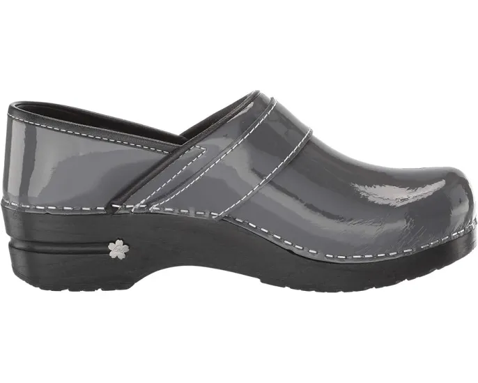 Сабо Sanita Lindsey by Koi с рокерной подошвой из лаковой кожи