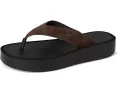 Кожаные шлепанцы Leather Platform Flip Flop от Tory Burch на платформе