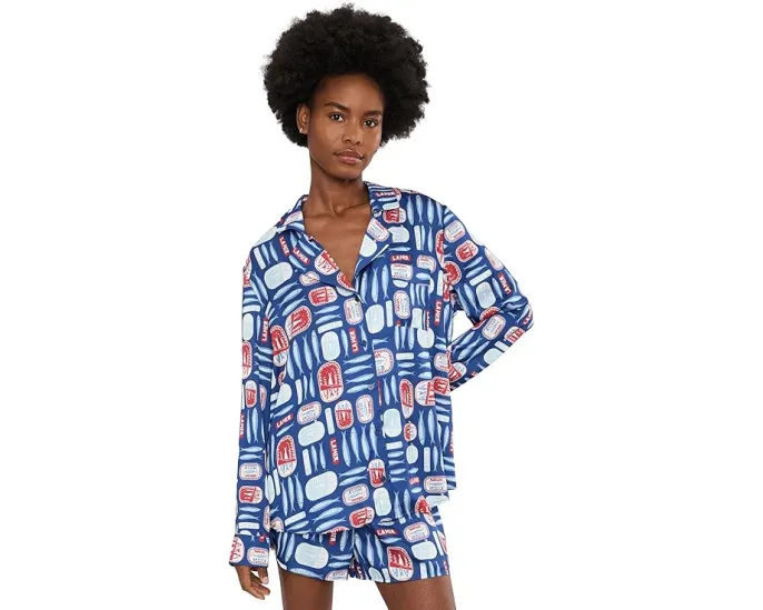 Пижамный комплект Beauty Sleep Show Me Your Mumu с полоской Porto Stripe