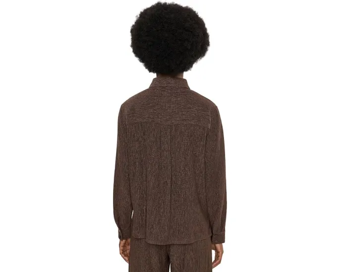 Рубашка Woven Plisse с воротником классического кроя Eileen Fisher