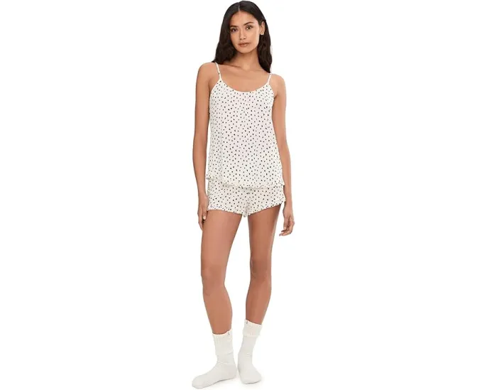 Комплект Eberjey Gisele с топом и шортами из тенселя с оборками