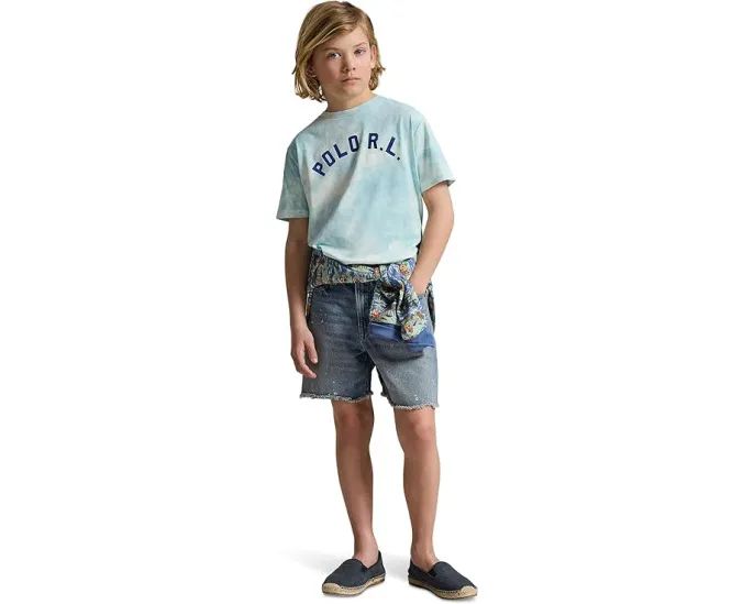 Logo Tie-Dye Cotton Tee (Big Kid)