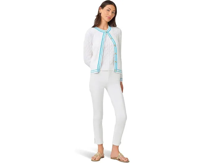 Кардиган с круглой горловиной Lilly Pulitzer Brockton в рубчик с полосками