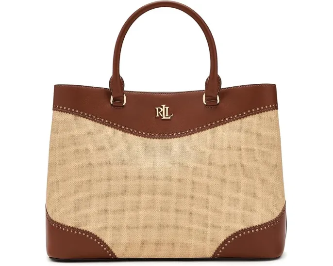 Большой сатчел Straw & Leather Marcy от Lauren Ralph Lauren