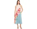 Платье Adrianna Papell Floral Pleated Chiffon с цветочным принтом