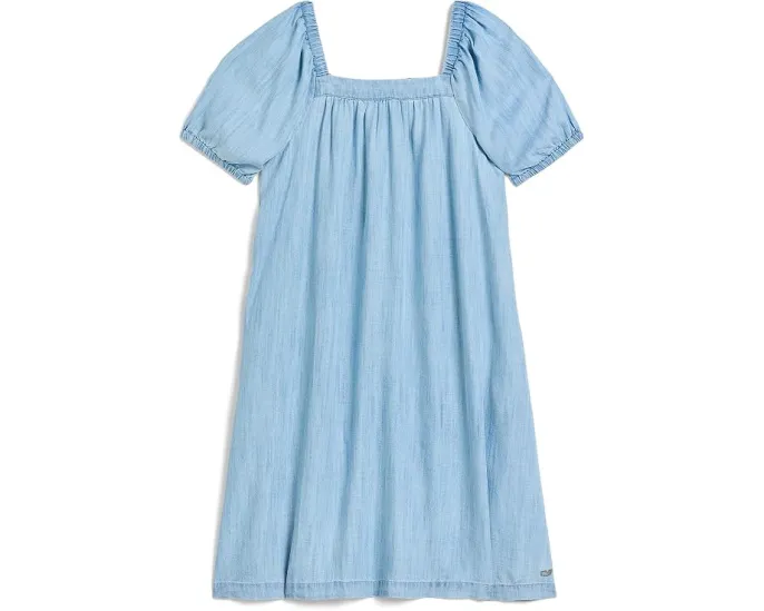 Платье Vineyard Vines Serena из шамбре для детей старшего возраста