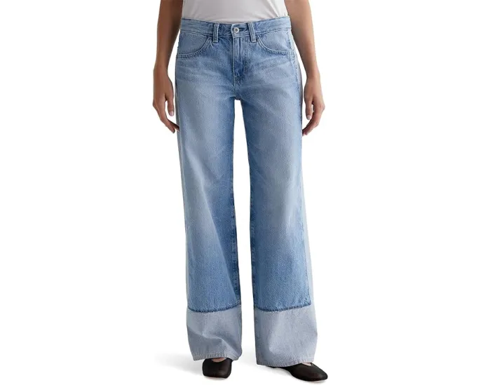 Джинсы Adria Low Rise Baggy Wide Leg AG Jeans Mondrian с заниженной талией