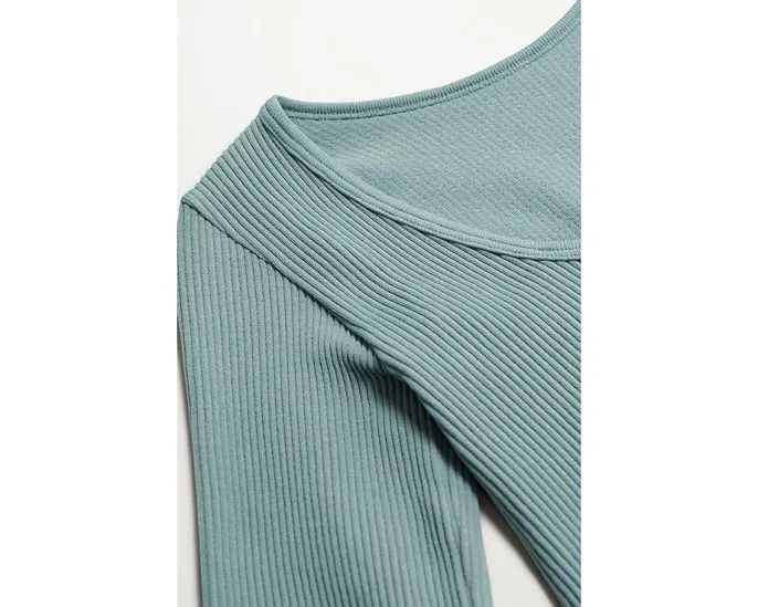 Футболка MANGO Lipat T-Shirt для подростков зеленая