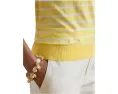 Полосатый хлопковый джемпер с коротким рукавом от Lauren Ralph Lauren белый