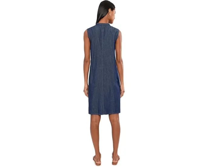 Легкое джинсовое платье с воротником мандарин Eileen Fisher