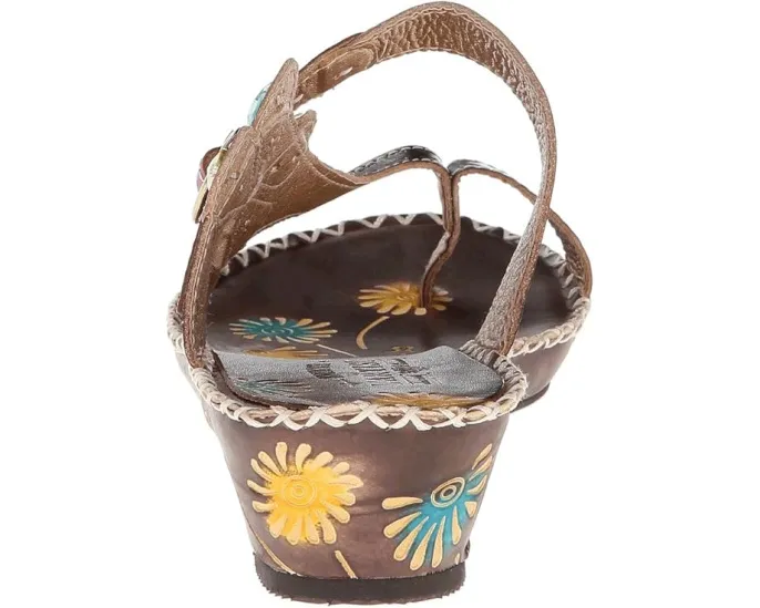 Сандалии L'Artiste by Spring Step Santorini с декоративными камнями и ручной росписью