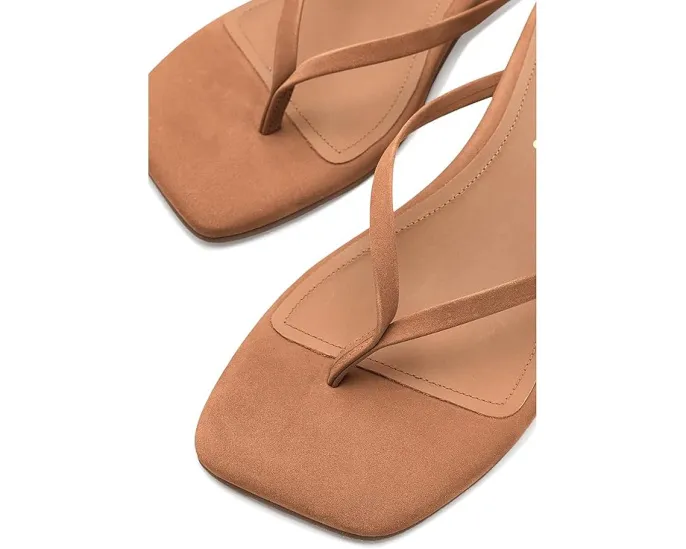Сандалии TKEES Square Toe Julia Suede на низком каблуке