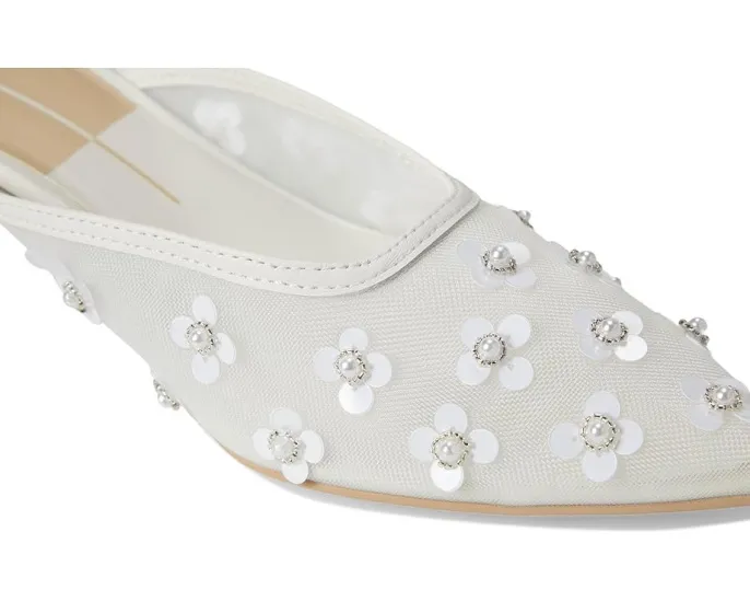 Туфли Clara Pearl с острым носком и декором из жемчуга