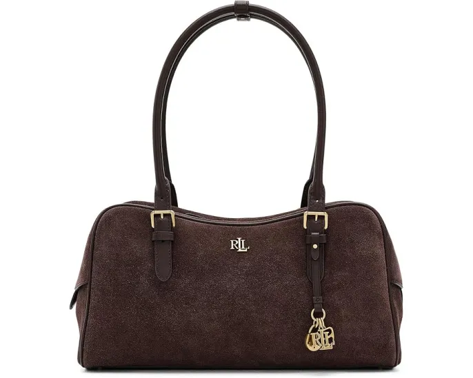 Замшевый сатчел Suede Large Marcy Zip Satchel Lauren Ralph Lauren