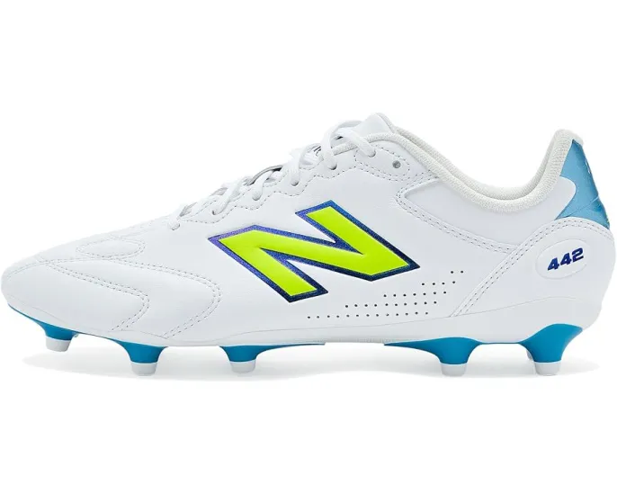 New Balance 442 Team FG V3 бутсы белые с шипами
