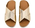 Сандалии Lulu Lux Cross Slides с переплетением из кожи и платформой от FitFlop