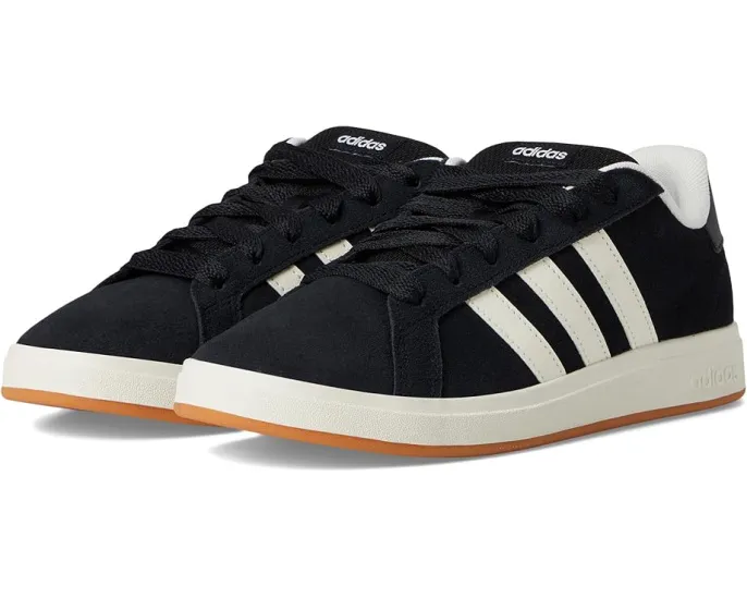 Кроссовки Adidas Grand Court 00S из замшевой кожи с пухлым язычком для детей