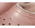 Crocs утепленные сабо Classic Lined Glitter для детей с блестками