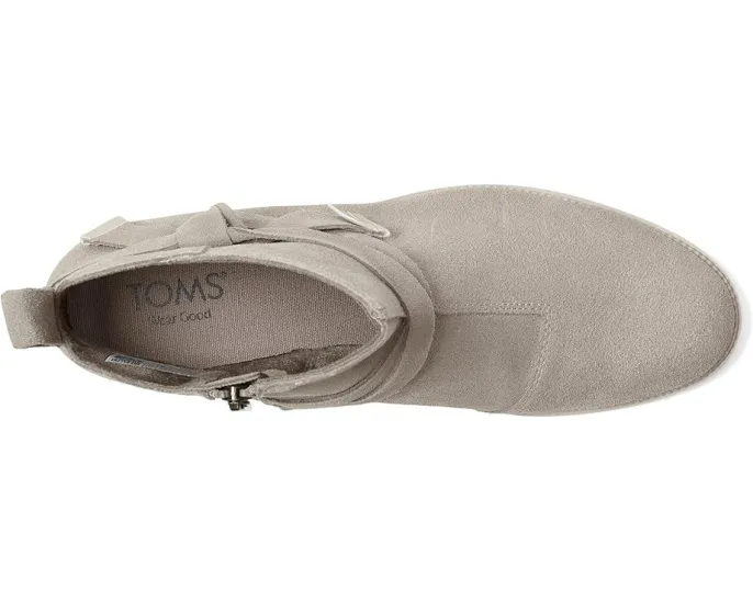 Ботильоны TOMS Marlow из замши с клиновидным каблуком и декоративной перемычкой