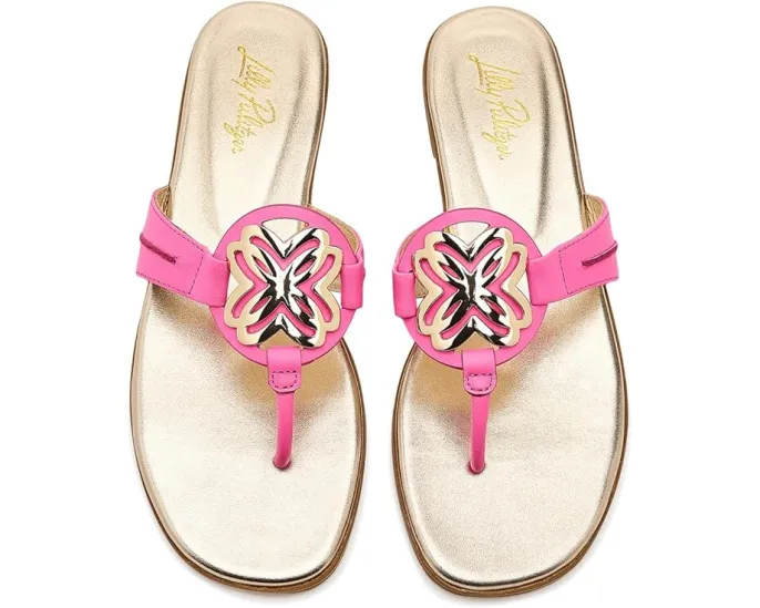 Сандалии Lilly Pulitzer The Lilly из премиальной кожи с медальоном