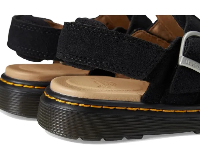 Dr. Martens Jorgie Y мюли для детей из мягкого замши с регулируемым ремнем