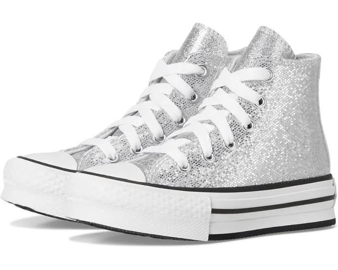 Converse Kids кроссовки Chuck Taylor All Star Lift Disco с блестками на платформе