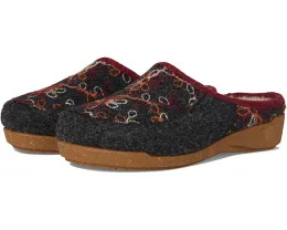 Тапочки Woolflower с ручной вышивкой и меховой подкладкой от Taos Footwear