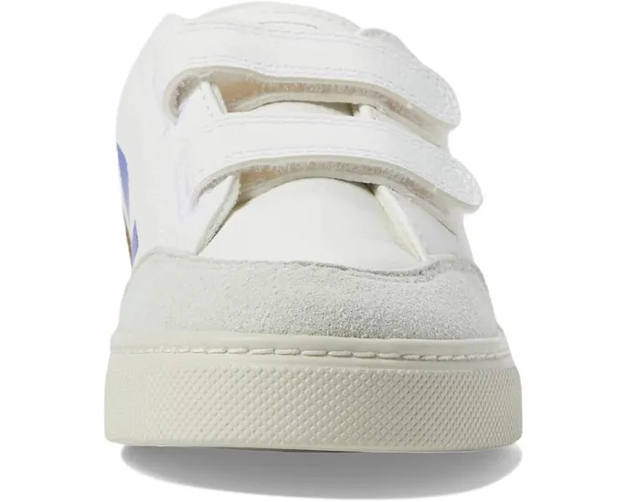 Кроссовки VEJA Small V-12 Chromefree для детей с кожаным верхом и двойной липучкой