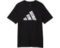 Футболка adidas Kids Halftone Camo с логотипом и круглым вырезом