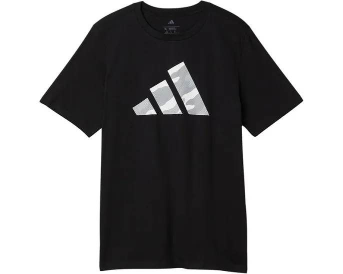 Футболка adidas Kids Halftone Camo с логотипом и круглым вырезом
