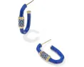 Серьги-кольца Emery Enamel Hoop с родиевым покрытием от Kendra Scott