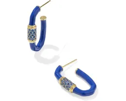 Серьги-кольца Emery Enamel Hoop с родиевым покрытием от Kendra Scott