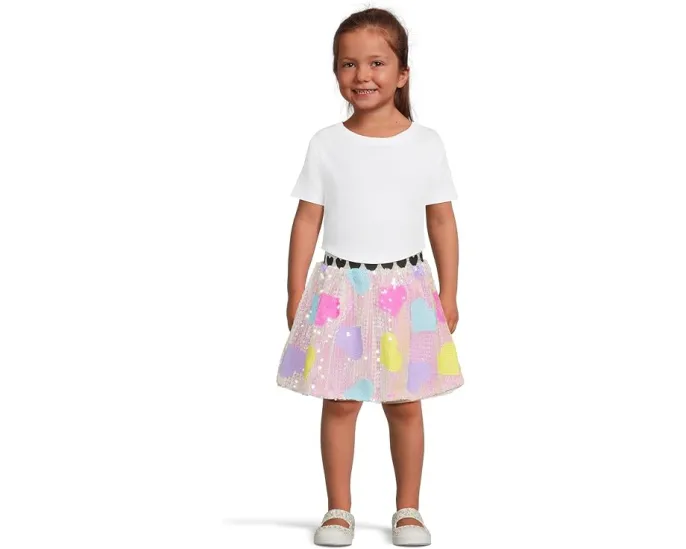 Юбка Lola and The Boys с пайетками и сердечками Candy Hearts