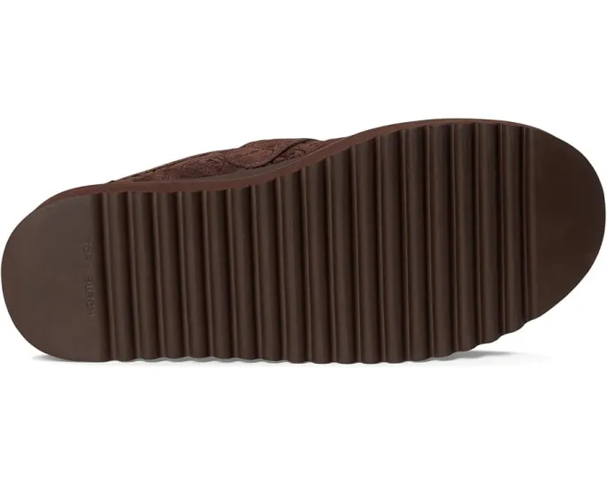 Мюли Mellow на платформе с подкладкой из овчины и фурнитурой Double T Tory Burch