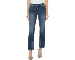 Джинсы Liverpool Kennedy Straight в покрое Oasis с кропом и прямыми штанинами