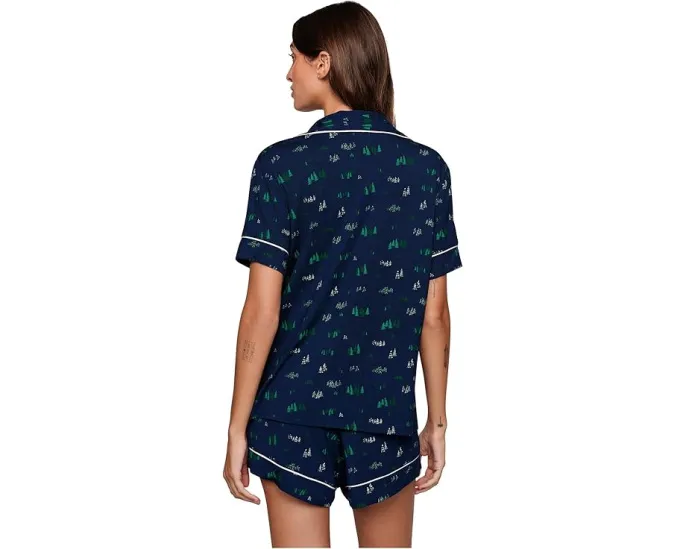 Пижамный комплект Eberjey Gisele с принтом и шортами расслабленного кроя