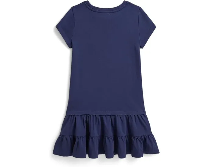 Платье детское ярусное Polo Ralph Lauren из хлопка с мишкой
