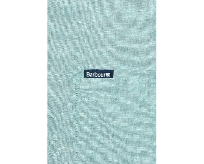 Рубашка Barbour Nelson Short Sleeve Summer Fit из льняной смеси с коротким рукавом