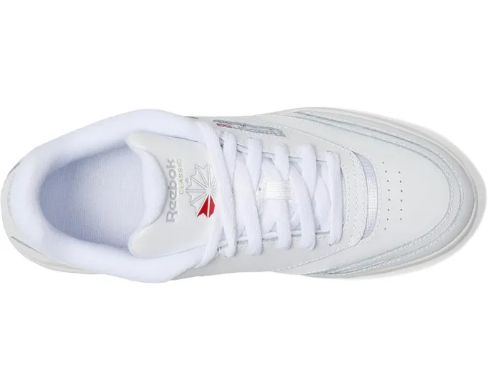 Reebok белые классические кроссовки Club C Extra на платформе