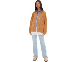Джинсовая куртка We The Free Lemon от Free People oversize с контрастным воротником