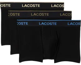Набор из 3 трусов Lacoste 3-Pack Crocodile Logo Trunks с логотипом крокодила