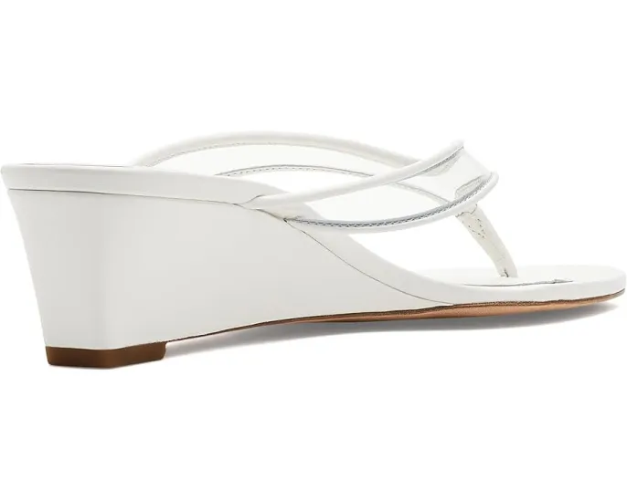 Босоножки-танкетки Clea Wedge Veronica Beard из кожи с перепончатым ремешком
