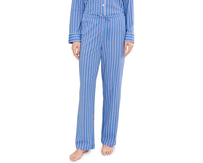 Пижамный комплект Lauren Ralph Lauren с длинным рукавом и воротником с вырезом