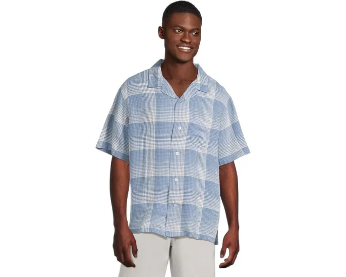 Pendleton Рубашка из льна с коротким рукавом в стиле кемп