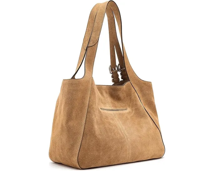 Сумка-тоут Frye Heather из замши с кожаной отделкой