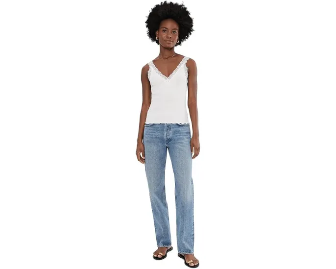 Топ Madewell с V-образным вырезом и отделкой из кружева