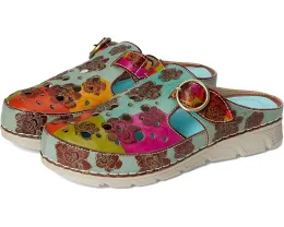 L'Artiste by Spring Step клоги Sefton с цветочным принтом и перфорацией